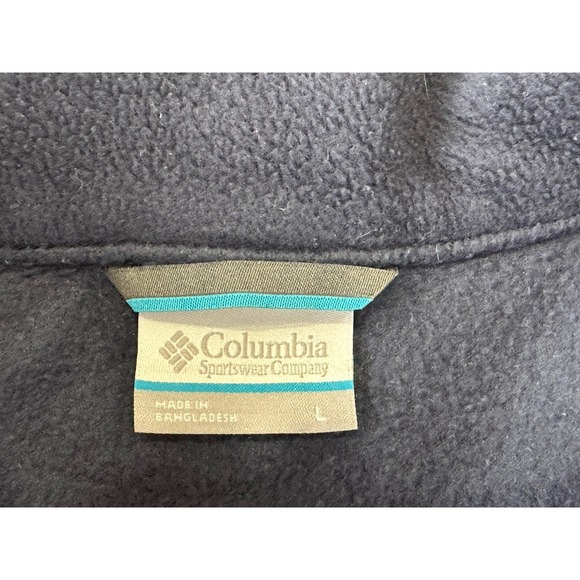 Columbia Mens Fleece Vest Navy Blue Size Large L Full Zip Pockets - Picture 5 of 6